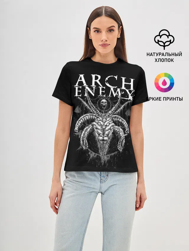 Женская базовая футболка с принтом «Arch Enemy, War Eternal»