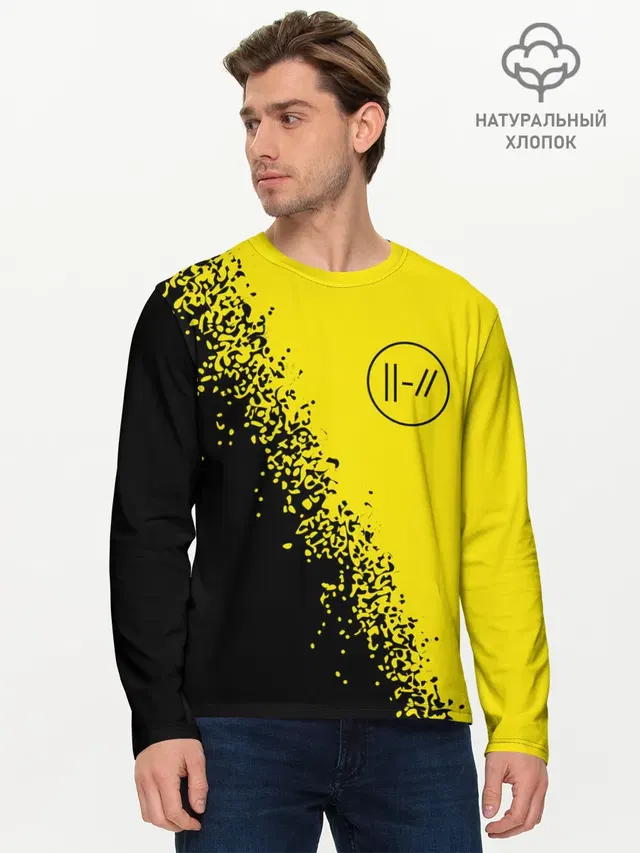Мужской лонгслив базовый с принтом «Twenty One Pilots — 21 PILOTS»