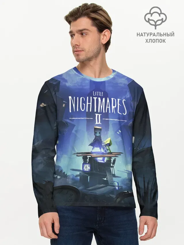 Мужской лонгслив базовый с принтом «Little Nightmares — Little Nightmares 2»