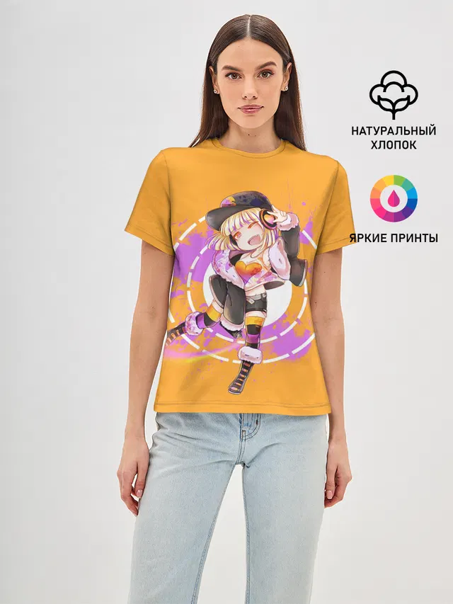 Женская базовая футболка с принтом «Gacha Club — DJ Daisy»