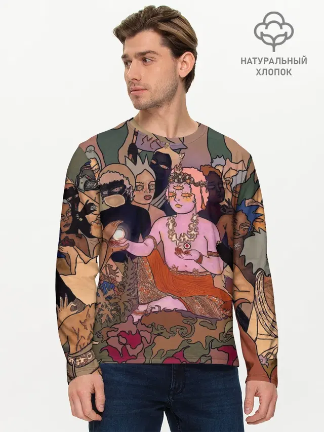 Мужской лонгслив базовый с принтом «Bring Me the Horizon — BRING ME THE HORIZON ART»