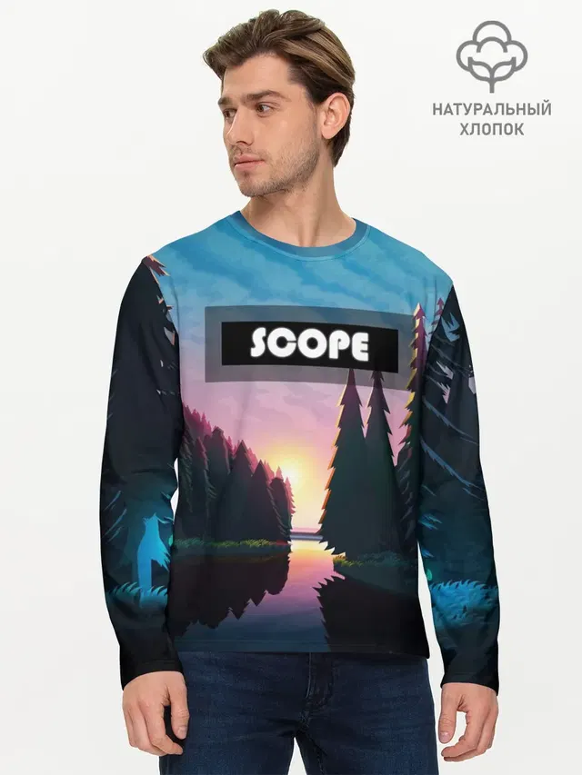 Мужской лонгслив базовый
