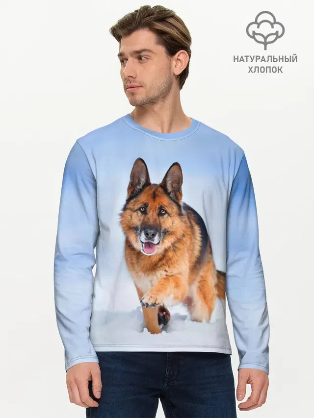 Мужской лонгслив базовый