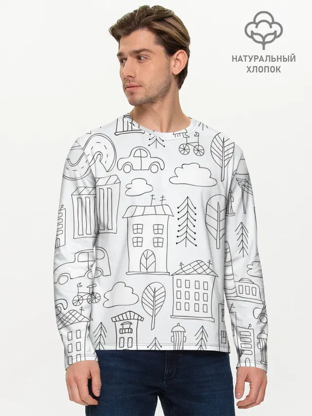 Мужской лонгслив базовый