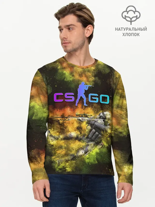 Мужской лонгслив базовый