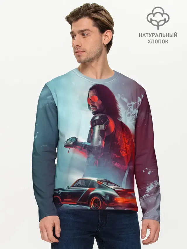 Мужской лонгслив базовый