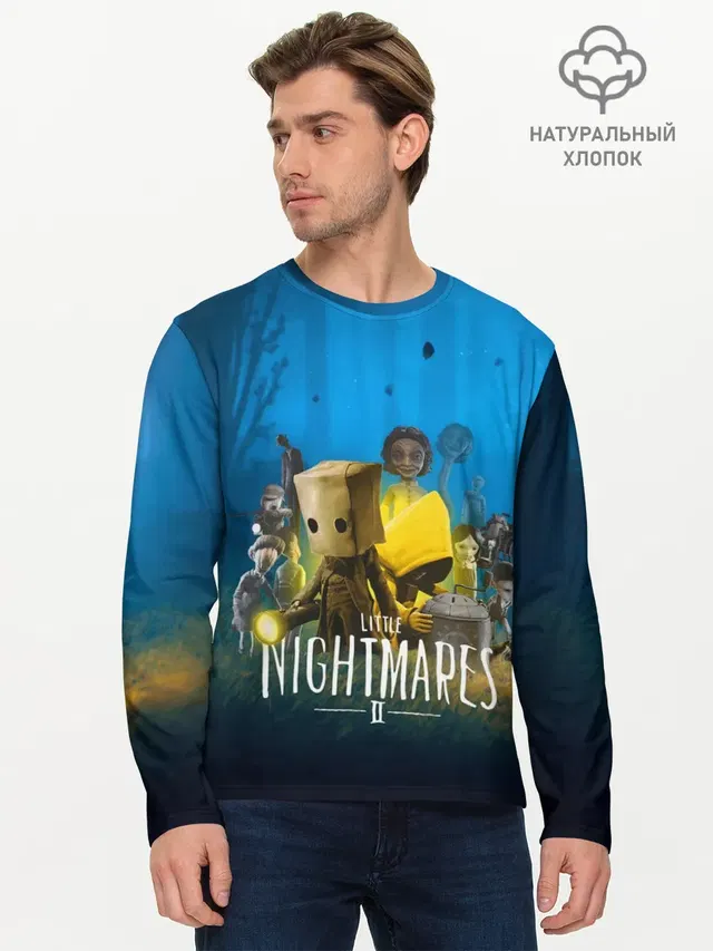 Мужской лонгслив базовый с принтом «Little Nightmares — LITTLE NIGHTMARES 2»