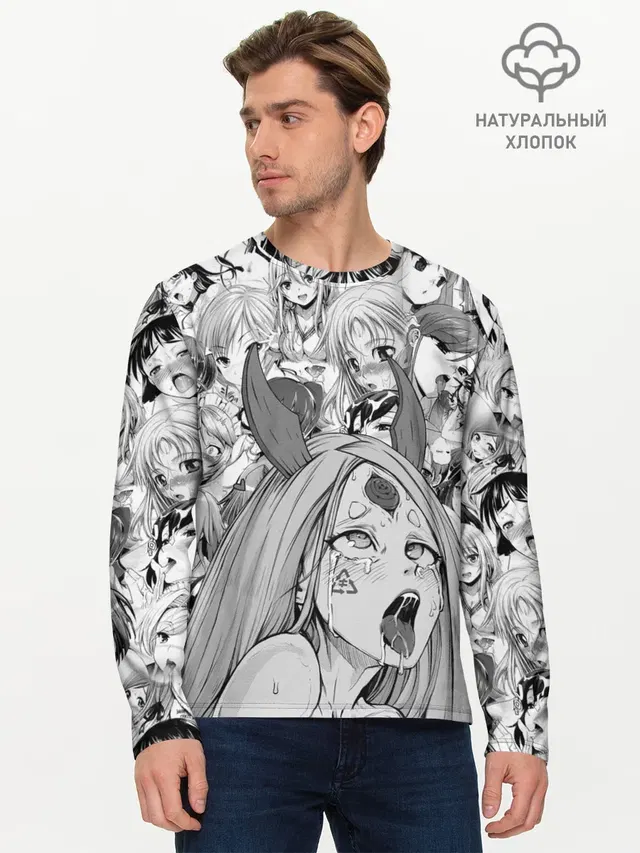 KAGUYA AHEGAO чернобелое / КАГУЯ АХЕГАО