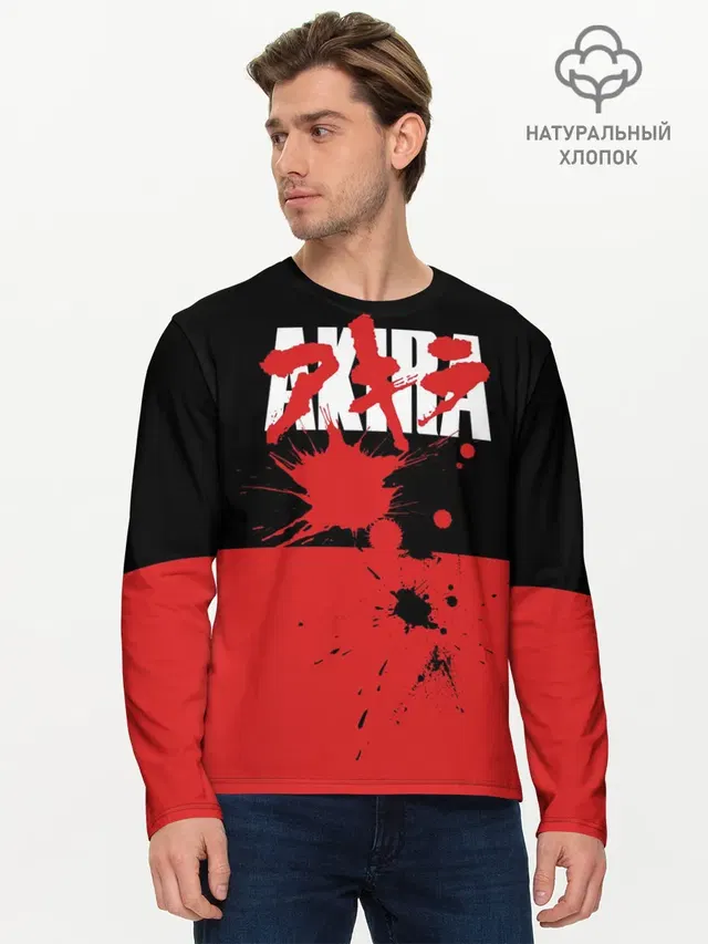 Мужской лонгслив базовый с принтом «Акира — Akira»
