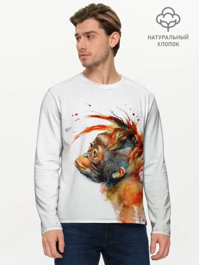 Мужской лонгслив базовый