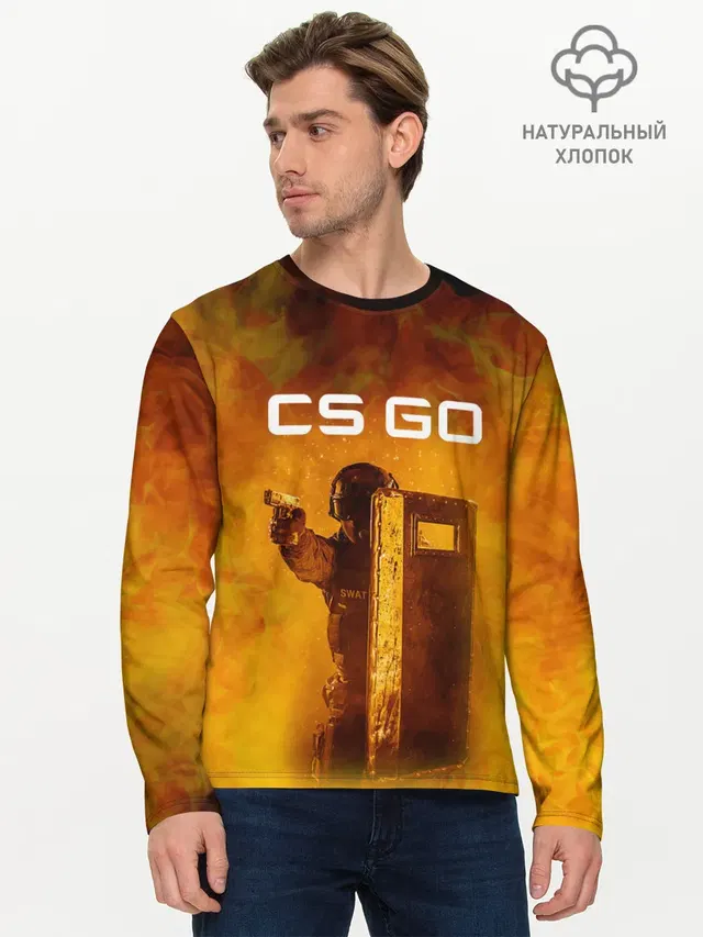 Мужской лонгслив базовый