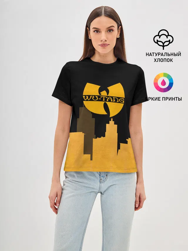 Женская базовая футболка с принтом «Wu-Tang Clan — WU-TANG CLAN CITY»