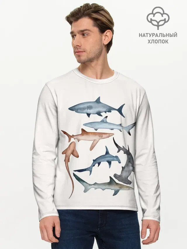 Мужской лонгслив базовый