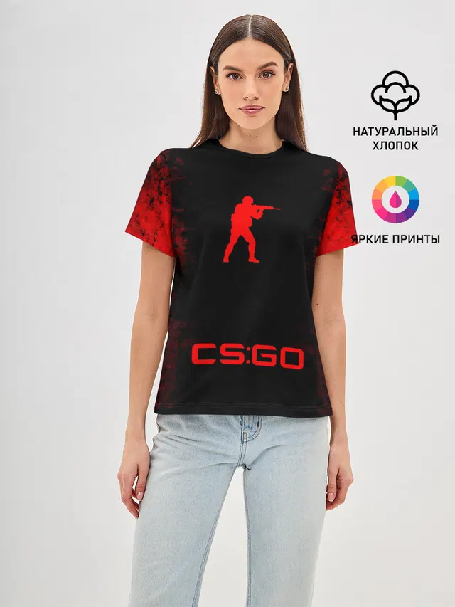 Женская базовая футболка с принтом «Counter-Strike — Counter-Strike: Global Offensive»