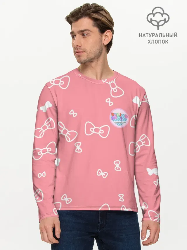 Мужской лонгслив базовый с принтом «Doki Doki Literature Club»