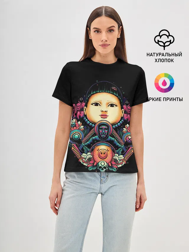 Игра в кальмара Кукла маски черепа