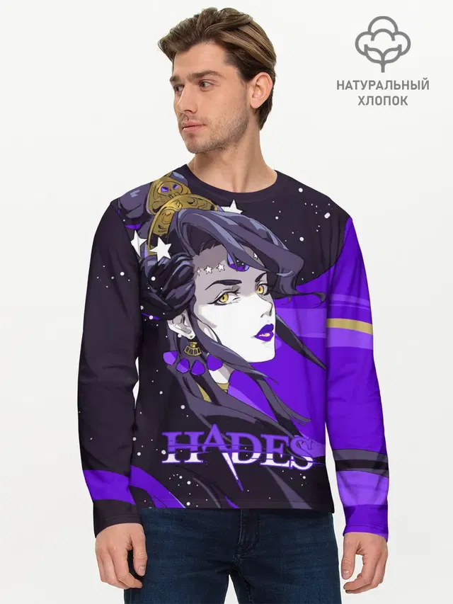 Мужской лонгслив базовый с принтом «Hades — Hades Nyx»