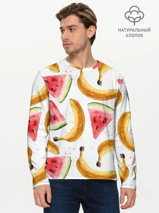 Мужской лонгслив базовый