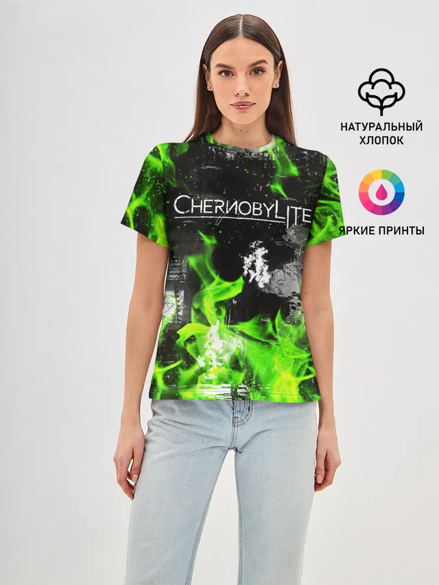 Женская базовая футболка с принтом «Chernobylite»
