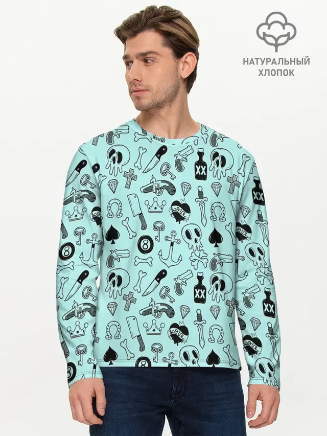 Мужской лонгслив базовый