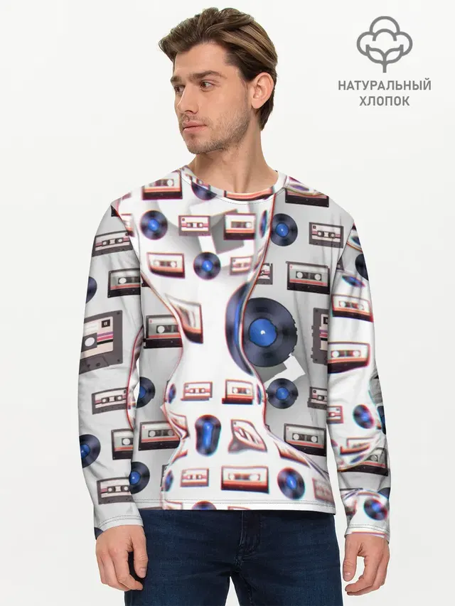 Мужской лонгслив базовый