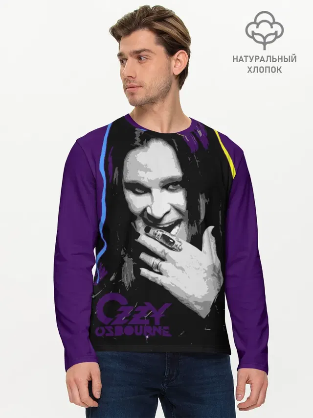 Мужской лонгслив базовый с принтом «Ozzy Osbourne — Ozzy Osbourne, Оззи Осборн»