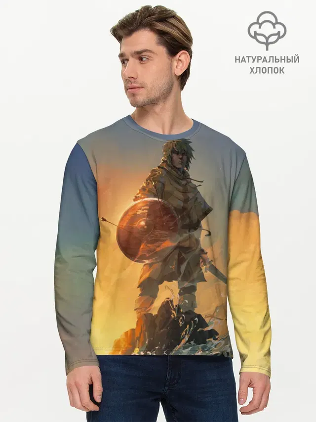 Мужской лонгслив базовый