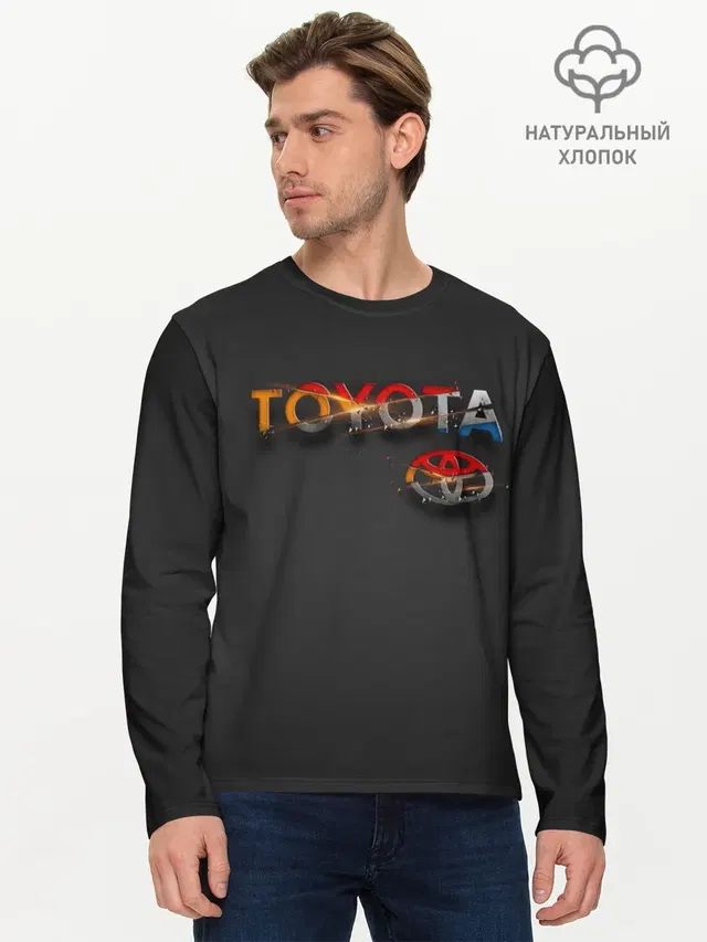 Мужской лонгслив базовый с принтом «Тойота — TOYOTA SHARDS»
