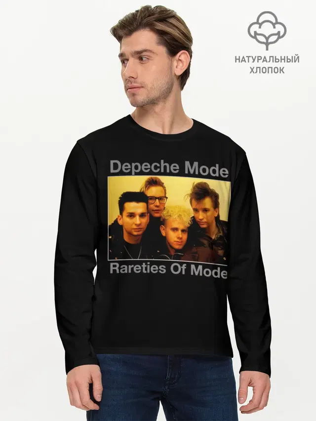 Мужской лонгслив базовый с принтом «Depeche Mode — Rareties of Mode - Depeche Mode»