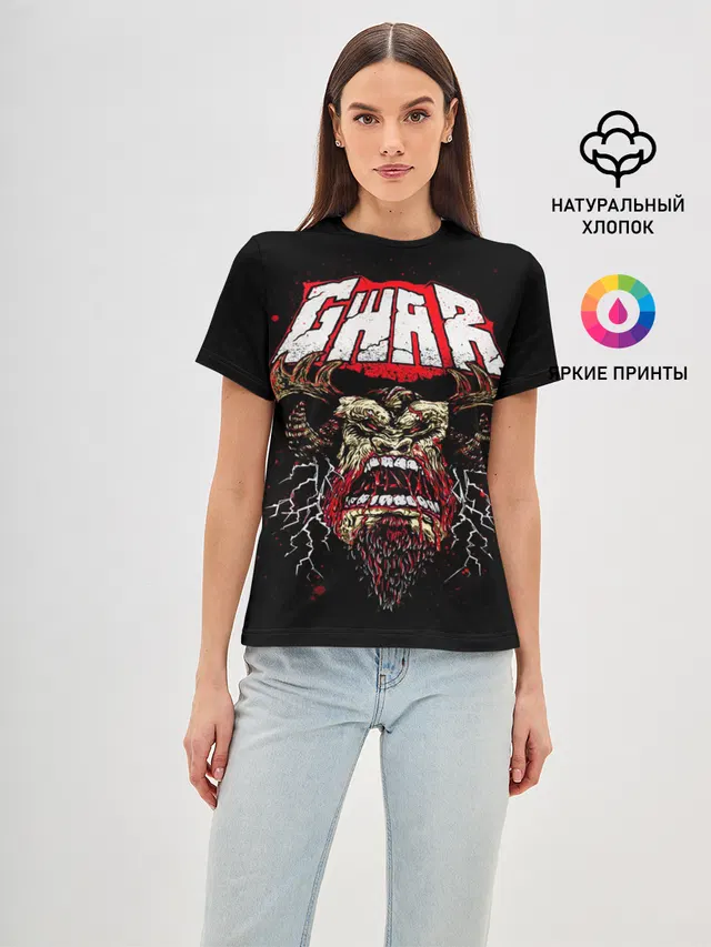 Женская базовая футболка с принтом «Gwar»