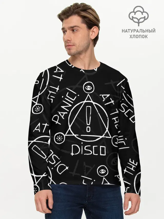 Мужской лонгслив базовый с принтом «Panic! At the disco — Panic! At the Disco - Pray For The Wicked»