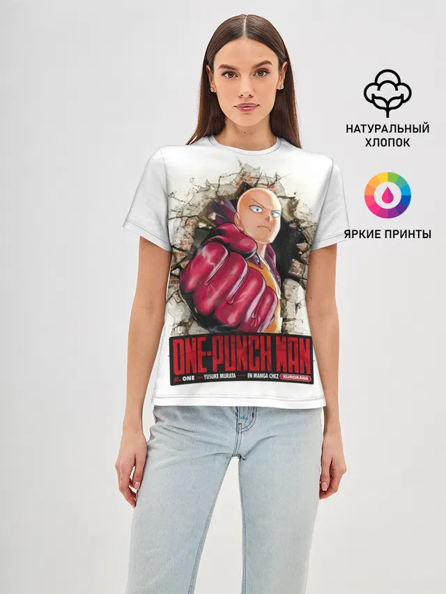 Сайтама пробивая стены One Punch-Man