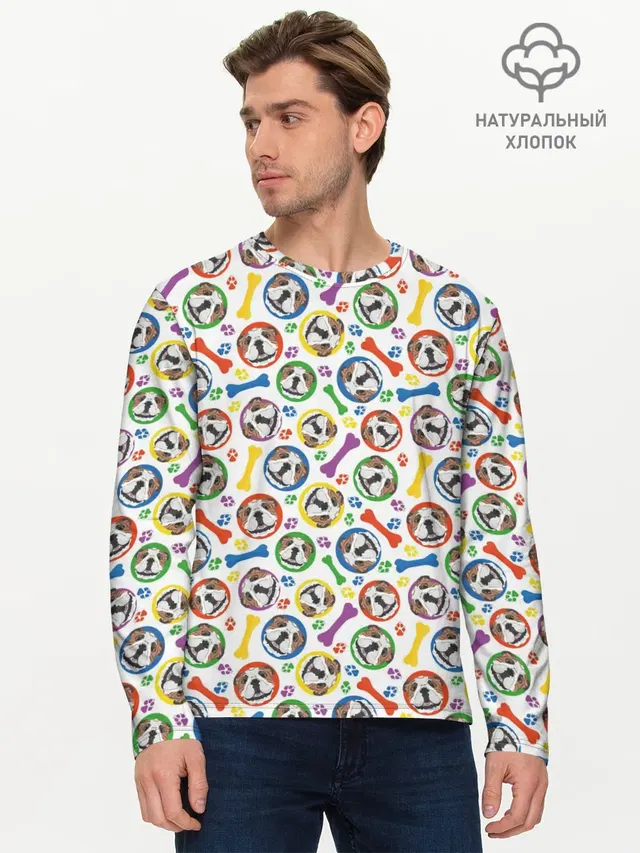Мужской лонгслив базовый