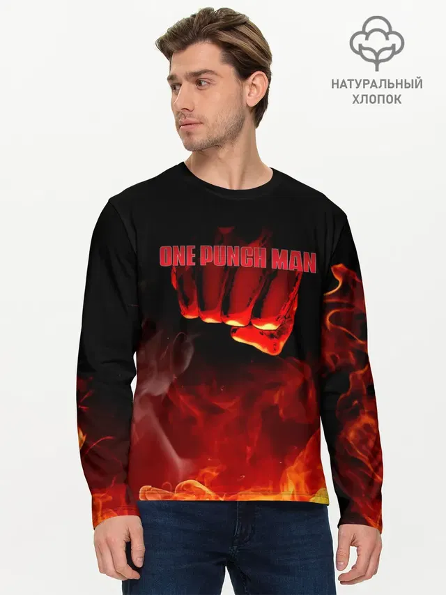 Кулак One Punch-Man в огне