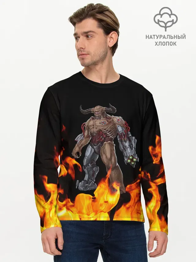 Мужской лонгслив базовый