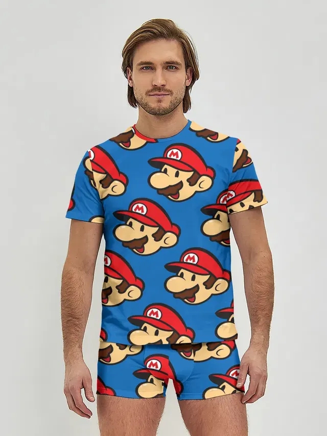 Мужские трусы с футболкой с принтом «Mario — MARIO EXCLUSIVE»