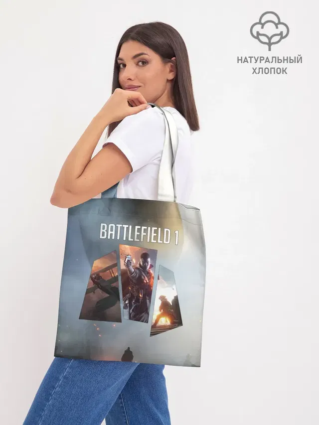 Шоппер базовый с принтом «BATTLEFIELD — Battlefield 1»