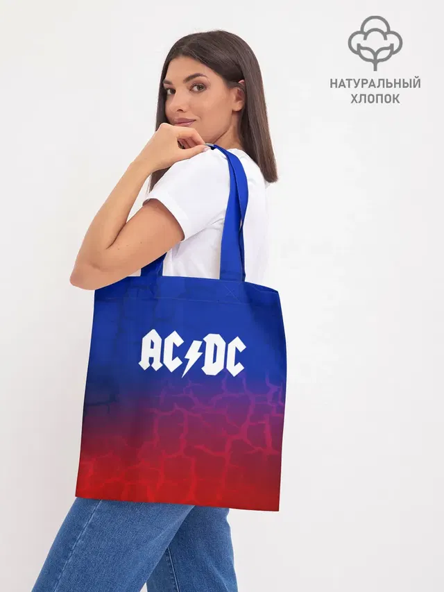 Шоппер базовый с принтом «AC — AC/DC angel&devil»