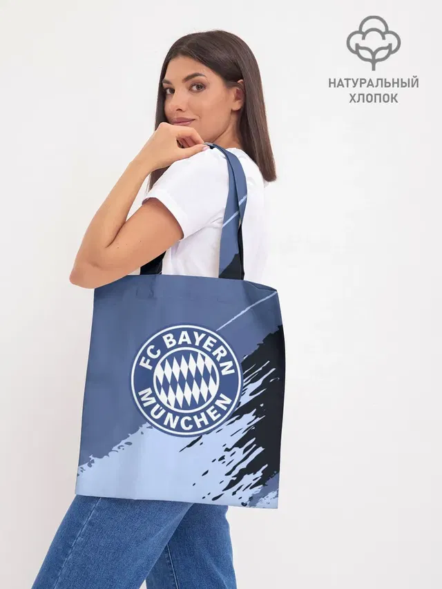 Шоппер базовый с принтом «FC Bayern Munchen style»
