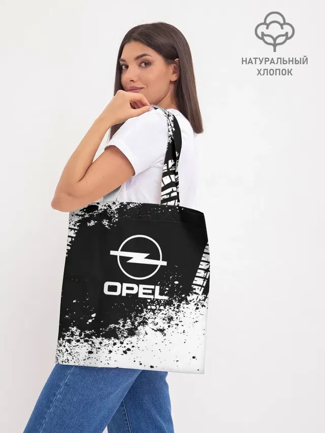 Шоппер базовый с принтом «Opel — Opel abstract sport»
