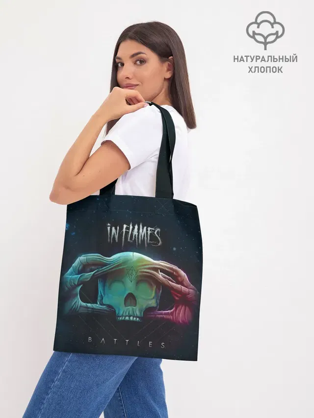 Шоппер базовый с принтом «In Flames — Battles»