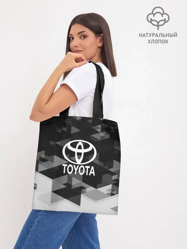 Шоппер базовый с принтом «Тойота — Toyota sport geometry»