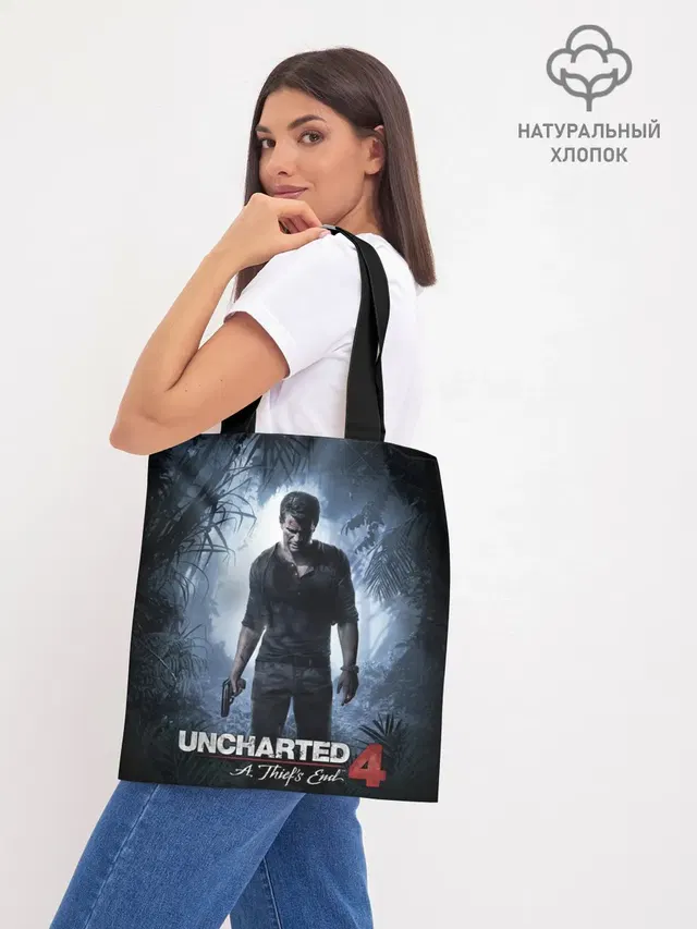 Шоппер базовый с принтом «Uncharted — Путь вора»