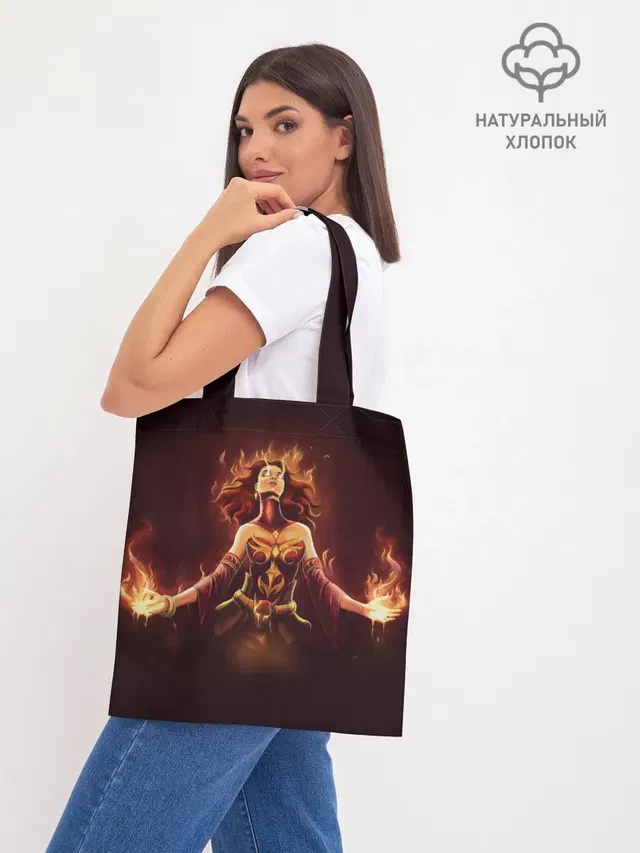 Шоппер базовый с принтом «Dota2 — Dota 2 Lina»