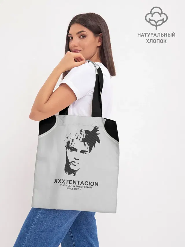 Шоппер базовый с принтом «XXXtentacion»