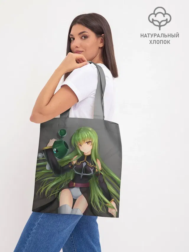 Шоппер базовый с принтом «Code Geass — Code Geass art gray»