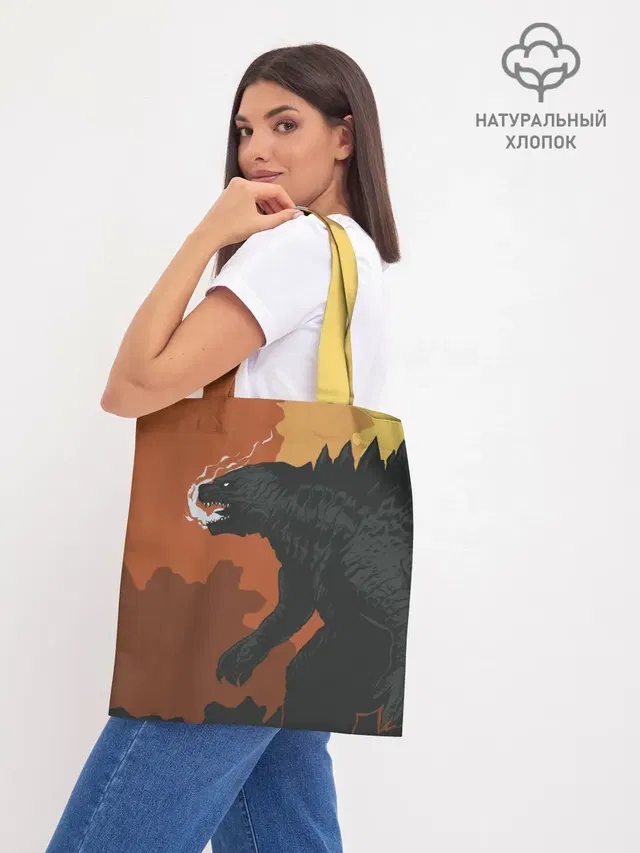 Шоппер базовый с принтом «Годзилла — GODZILLA»
