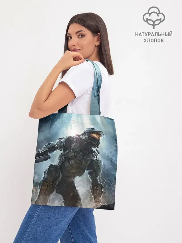 Шоппер базовый с принтом «Master Chief»