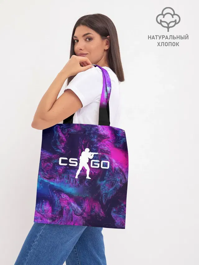 Шоппер базовый с принтом «Counter-Strike — CS GO HYPER BEAST LANDSCAPE»