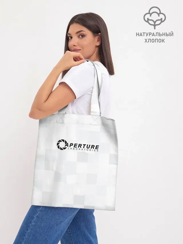 Шоппер базовый с принтом «Portal — Aperture Labs»